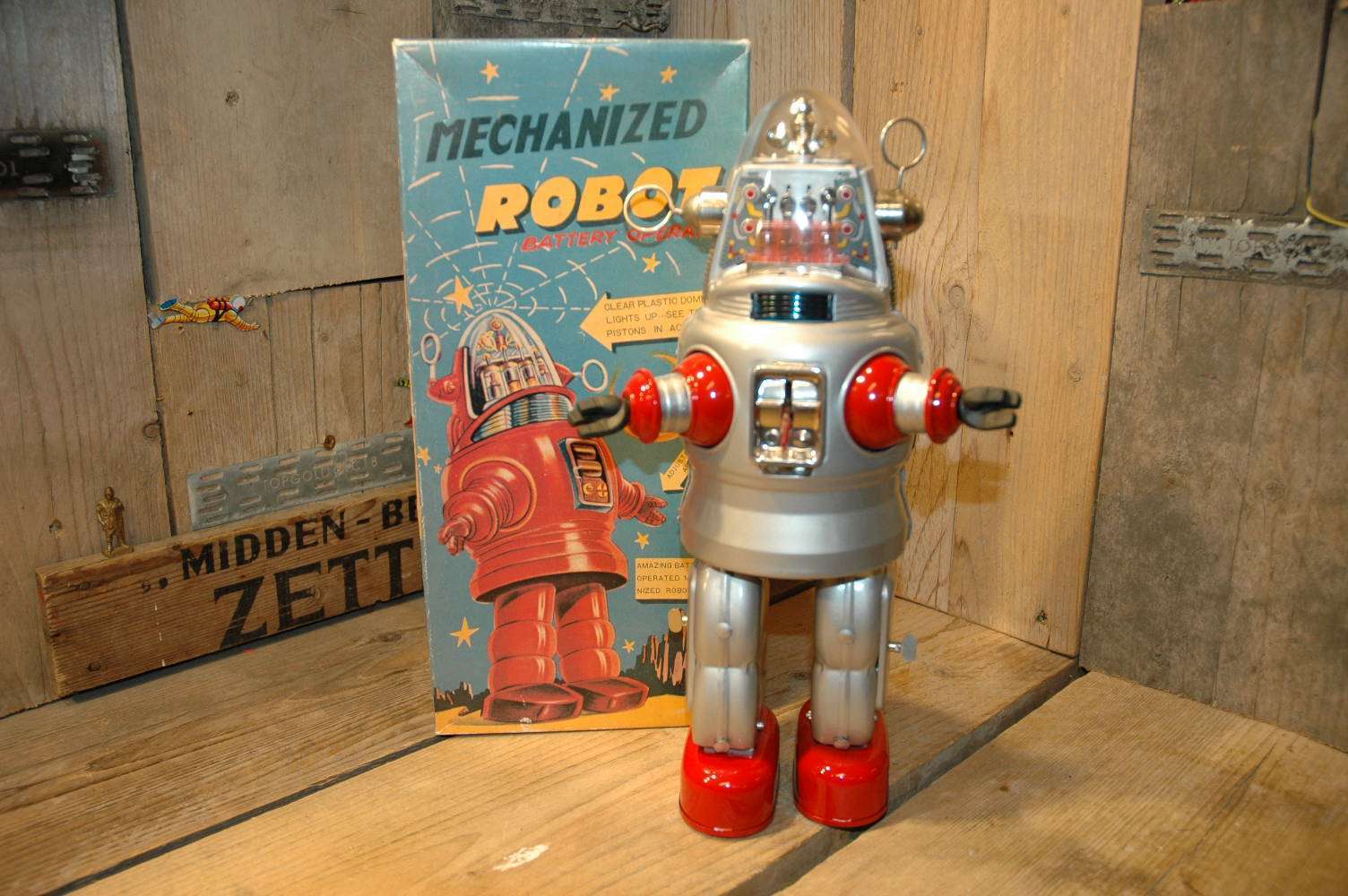 Osaka Tin Toy Institute - Mechanized Robby Robot   "Ebay Japan"