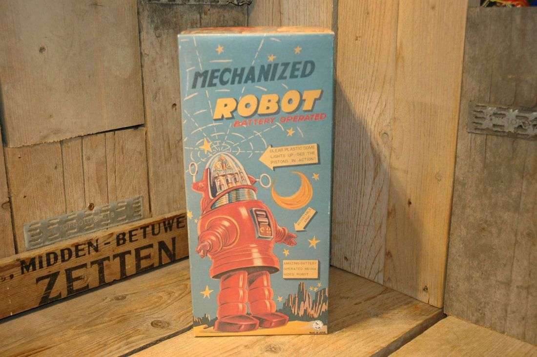 Osaka Tin Toy Institute ( OTTI ) - Mechanized Robby Robot Color Samples / Prototype / Plated Gold