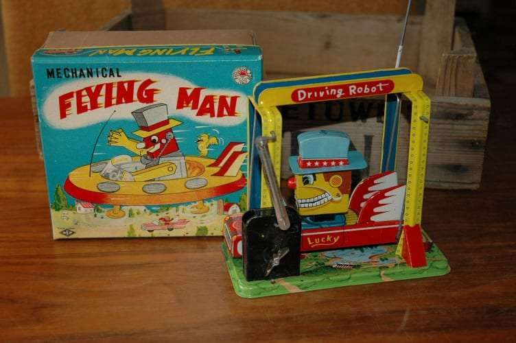 SY - Mechanical Flying Man - Vintage Spacetoys