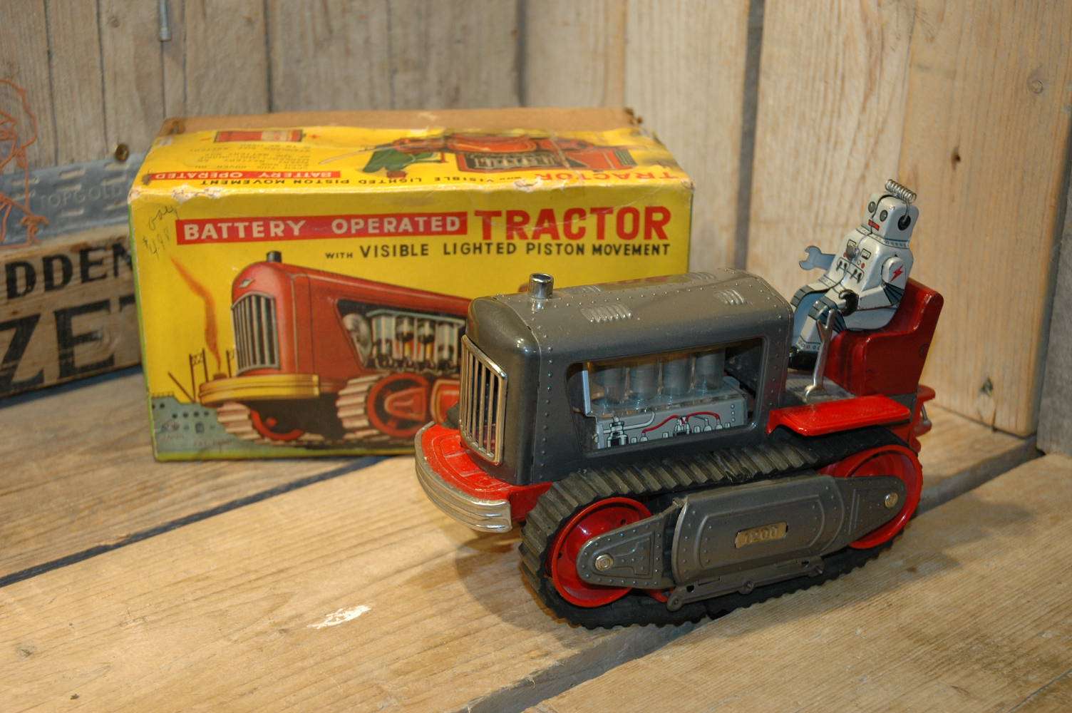 2Rubber Tracks/Tread Nomura Tin Robot Tractor Yonezawa Space Toy Great Price ! 